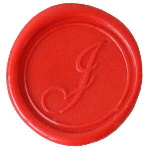 Exacompta Siegel rund mit Holzgriff J kursiv, 24 mm