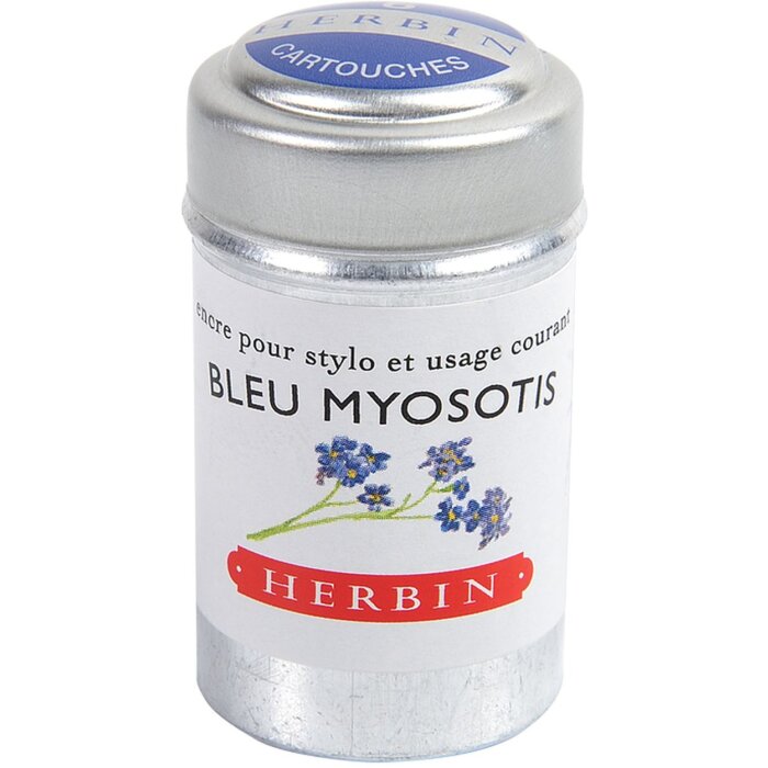 J. HERBIN Dose mit 6 Patronen Blau Vergissmeinnicht für Standardfüller