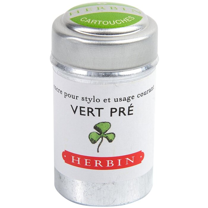 J. HERBIN Dose mit 6 Patronen Kleegrün für Standardfüller