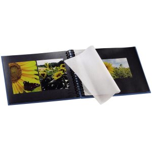 Hama Spiralalbum Fine Art azur 28x24 cm 50 schwarze Seiten
