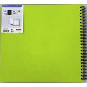 Hama Spiralalbum Fine Art kiwi 36x32 cm 50 schwarze Seiten Fotoalbum