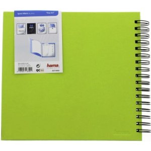 Hama Spiralalbum Fine Art kiwi 28x24 cm 50 schwarze Seiten