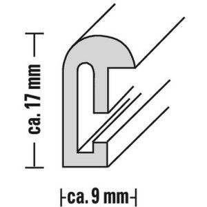 Kunststoffrahmen Sevilla  24x30 cm grau