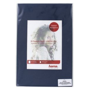 Hama Passepartout 40x50 cm 28x35 cm marineblau weißer Schrägeinschnitt