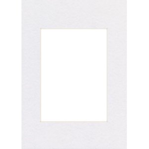 Passepartout 40x50 cm - 28x35 cm arktisweiß