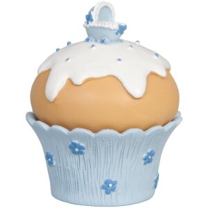 Deko Muffin blau Ø 7x9 cm zur Geburt