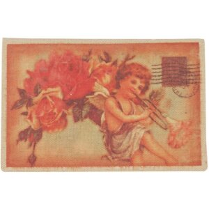 Clayre & Eef Karte Engel mit Rosenstrauß...