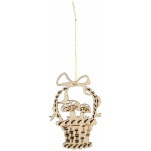 Fensterbild Pilze 10x6 cm weiß