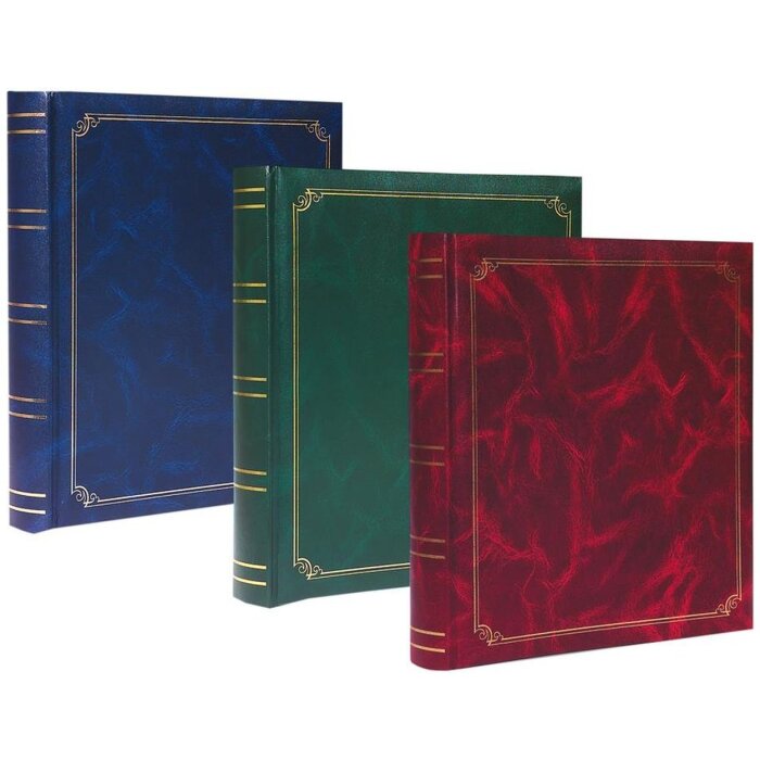 ZEP Fotoalbum Classico 29x31 cm 100 weiße Seiten Vinyleinband Goldprägung