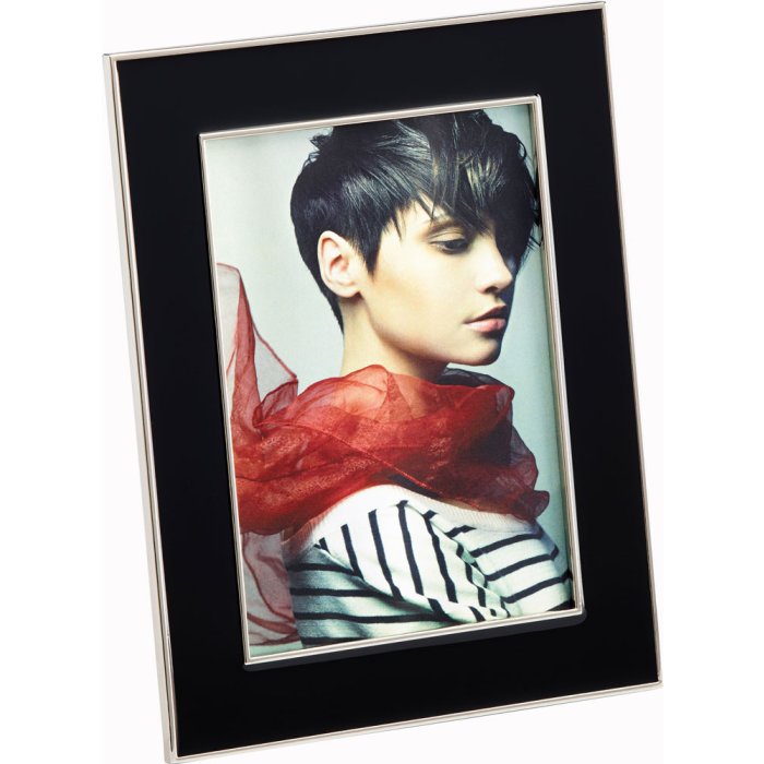 Mathis Portraitrahmen 13x18 cm schwarz Metallrahmen Flachprofil mit Aufsteller