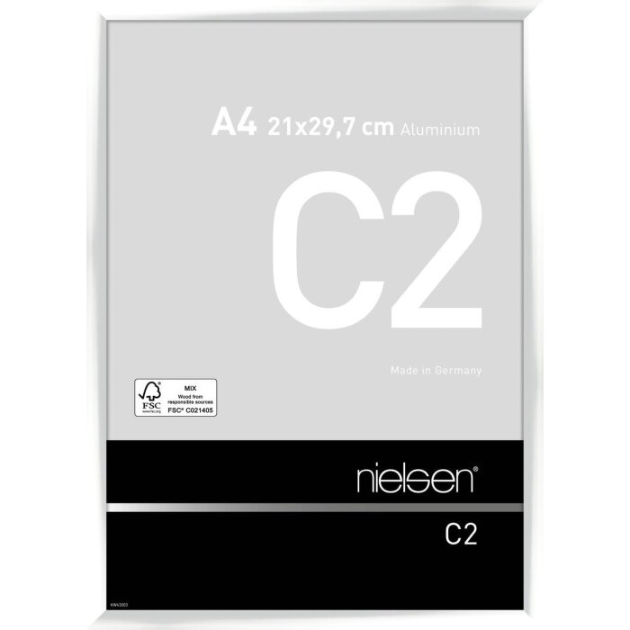 Алюминиевая рамка Nielsen C2 21x29,7 см белая глянцевая