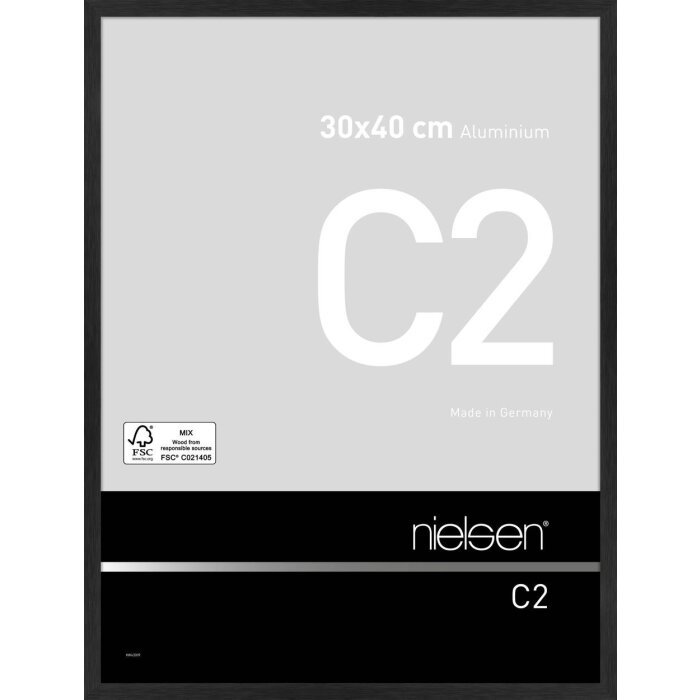 Nielsen алюминиевая рама C2 30x40 см структура черный матовый