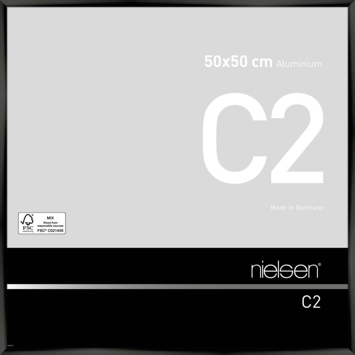 Алюминиевая рама Nielsen C2 50x50 см анодированная черная глянцевая
