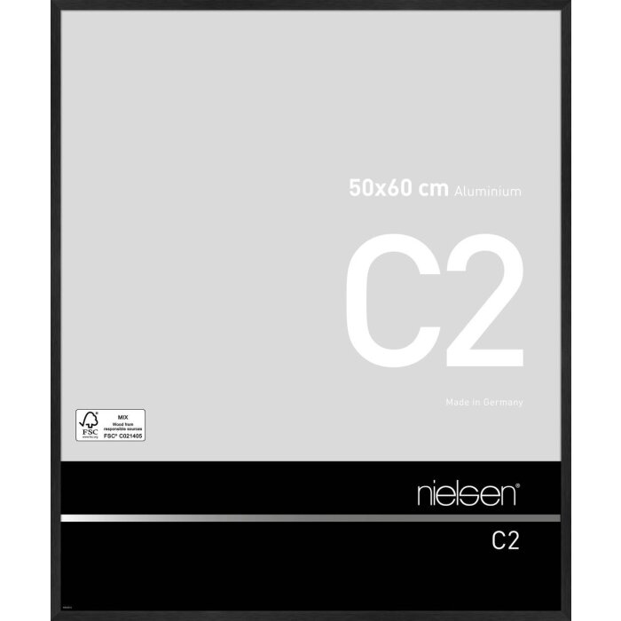 Nielsen алюминиевая рама C2 50x60 см структура черный матовый