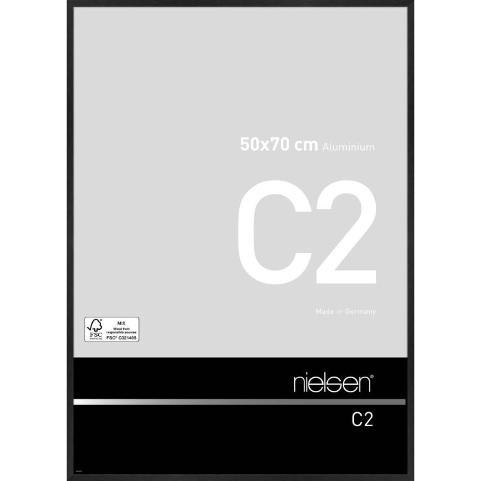 Nielsen алюминиевая рама C2 50x70 см структура черный матовый