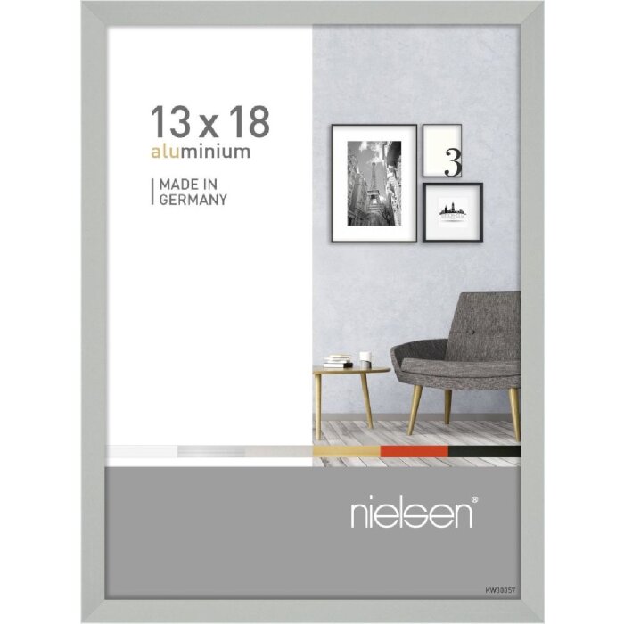 Алюминиевая рамка Nielsen Pixel 13x18 см серебристо-матовая