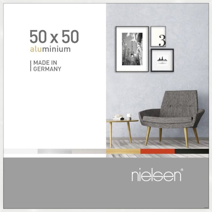 Nielsen алюминиевая рамка Pixel 50x50 см белая глянцевая