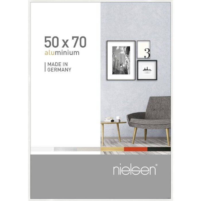 Nielsen алюминиевая рамка Pixel 50x70 см белая глянцевая