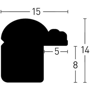 Деревянная рамка Ascot 10x15 см серебристая