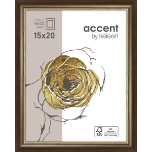 Деревянная рамка Ascot 13x18 см темно-коричнево-золотистая