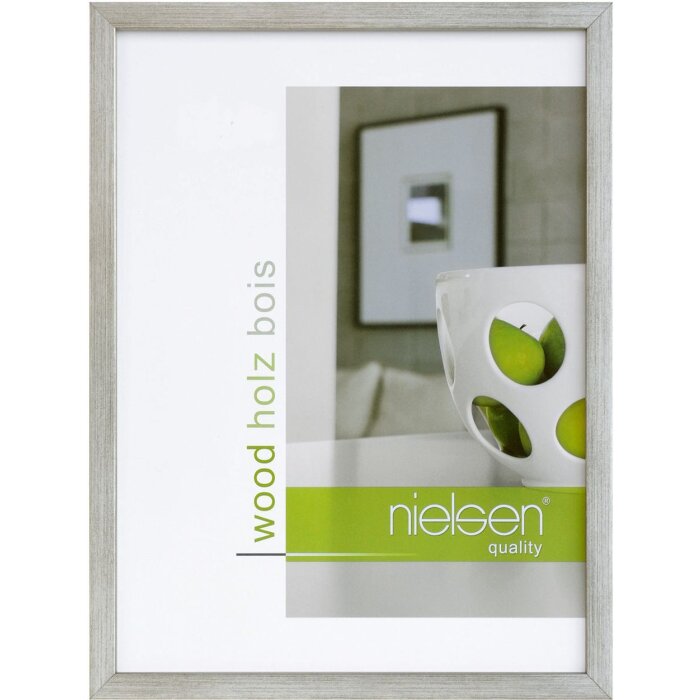 Деревянная съемная рамка Quadrum 20x20 см серебристая