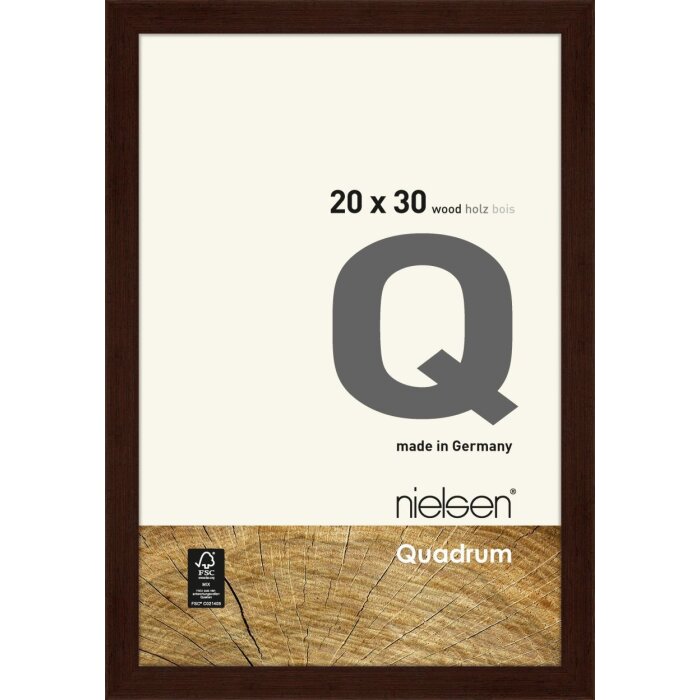 Деревянная рамка с зажимом Quadrum 20x30 см венге