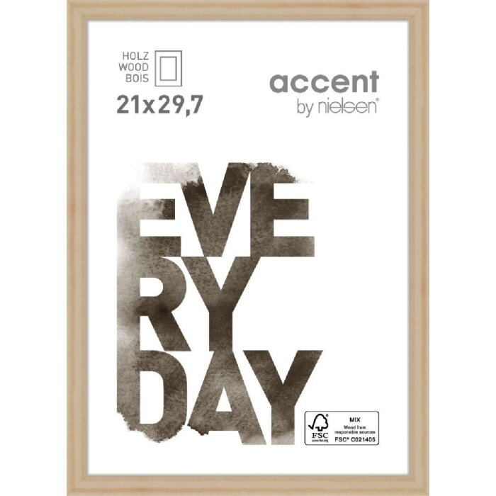 Деревянная рамка Nielsen Zoom натуральная 21x29,7 см Рамка для сертификата DIN A4