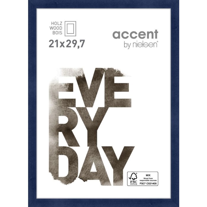 Nielsen Holzrahmen Zoom 21x30 cm dunkelblau DIN A4 Urkundenrahmen