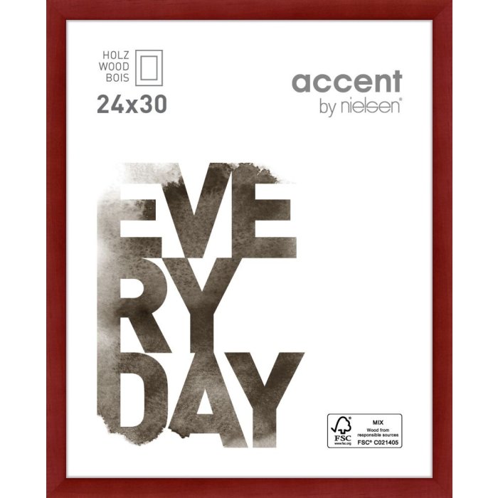 Nielsen Bilderrahmen Zoom Rot 24x30 cm Normalglas Hoch- Querformat