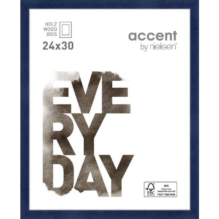 Zoom деревянная рамка 24x30 см темно-синяя