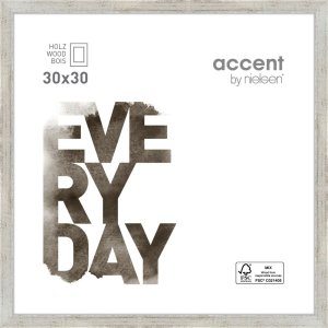 Nielsen Zoom Holzrahmen 30x30 cm silber Normalglas 1,3 cm Leiste