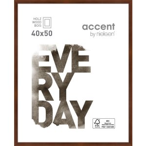 Nielsen Bilderrahmen Zoom 40x50 cm Walnuss Normalglas 1,3...