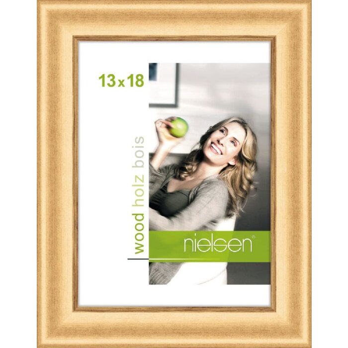 Деревянная рамка Дерби 13x18 см золото