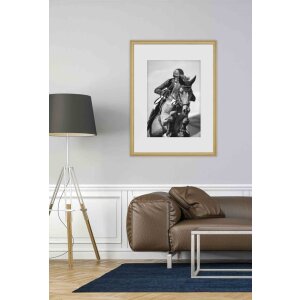 Деревянная рамка Дерби 24x30 см серебро