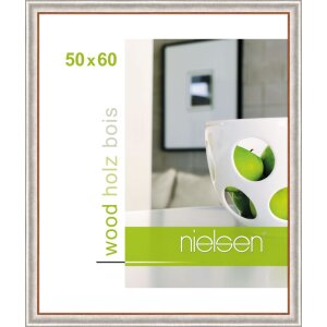 Деревянная рамка Дерби 50x60 см серебристая