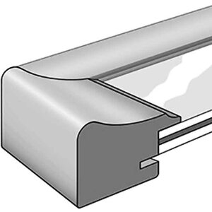 Деревянная рамка Дерби 50x70 см серебристая