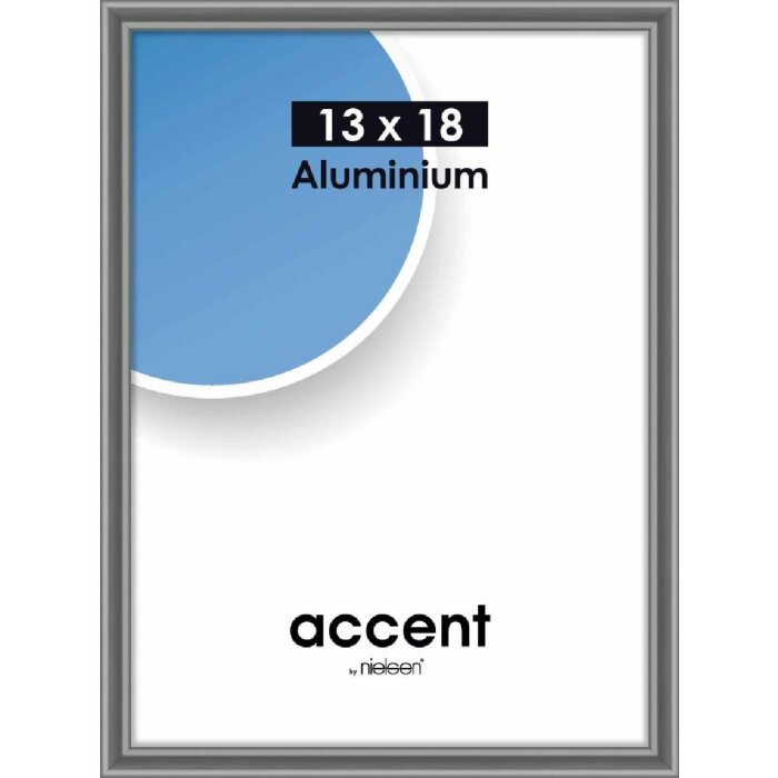 Nielsen алюминиевая рамка Accent 13x18 см сталь серая глянцевая