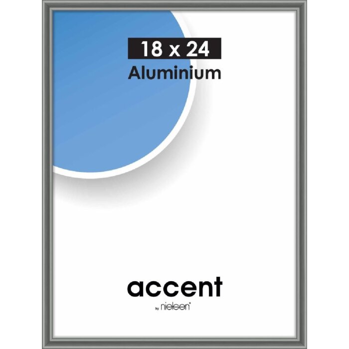 Nielsen Accent алюминиевая рамка 18x24 см сталь серая глянцевая