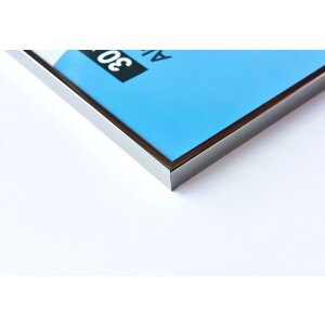 Акцентная алюминиевая рамка 50x60 см сталь серая глянцевая