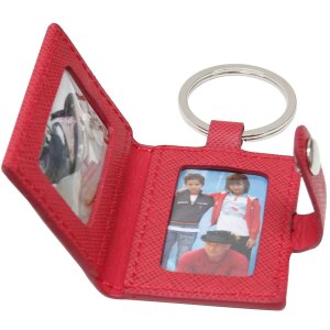 Foto-Schlüsselanhänger rot Leder