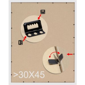 Деревянная рамка S40R 30x40 см красная