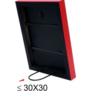 Деревянная рамка S40R 40x40 см красная