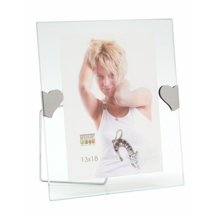 Стеклянная рамка Deknudt 13x18 см сердечки S59ZD4