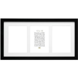 Деревянная рамка для галереи S66KA3 черная 3 фото 13x18 см