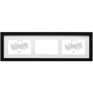 Деревянная рамка для галереи S66KC3 черная 3 фото 10x15 см