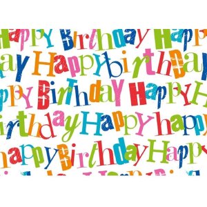 Artebene Papierbogen 50x70 cm Happy Birthday multic.