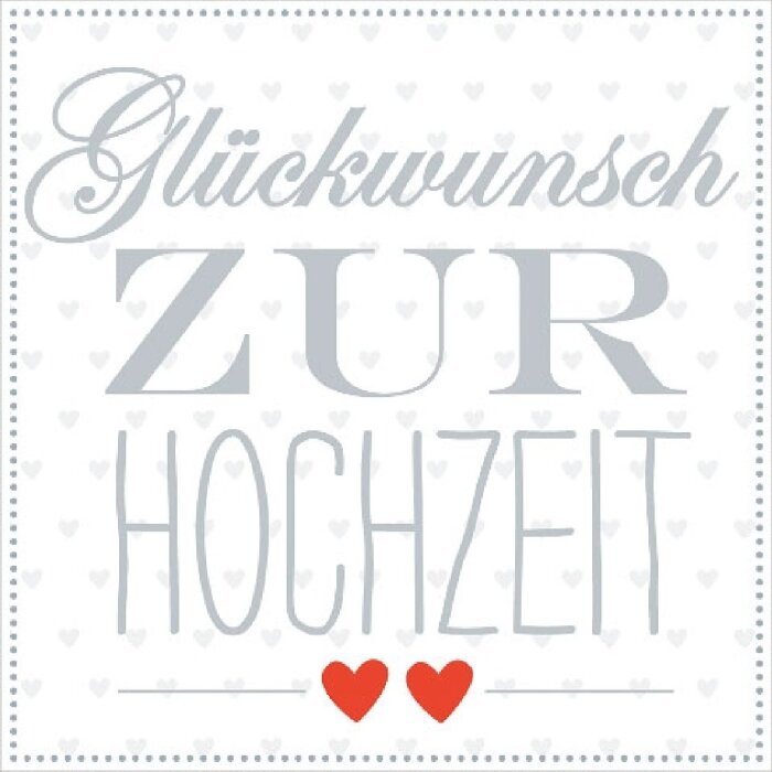 Artebene Minikarte Hochzeit Herzen in Schwarz Größe 8x8 cm