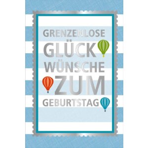 ARTEBENE Karte Geburtstag Heißluftballons in Farbe...
