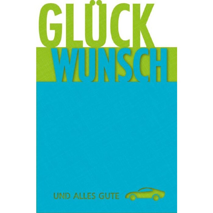 ARTEBENE Karte Laser Glückwunsch weiß mittel