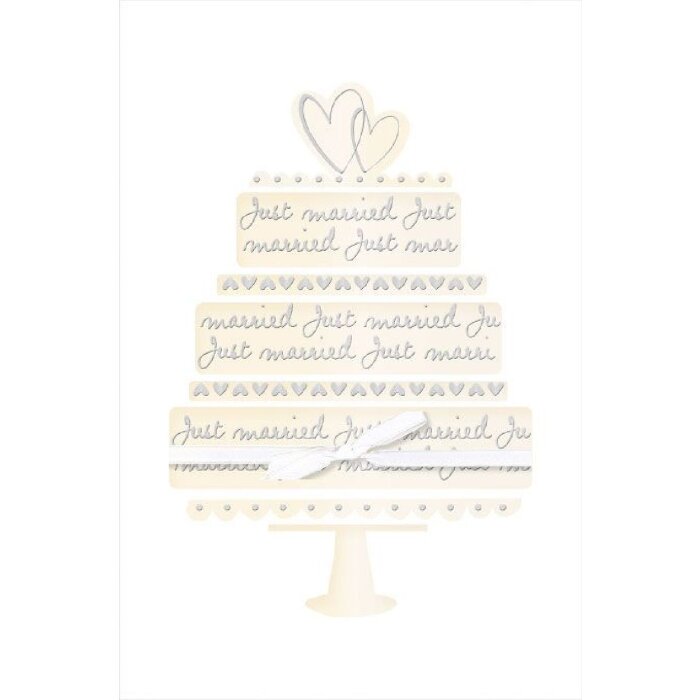ARTEBENE Карточка «Just Married» с тортом и бантом, с конвертом